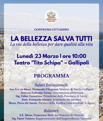 CONVEGNO CITTADINO – LA BELLEZZA SALVA TUTTI